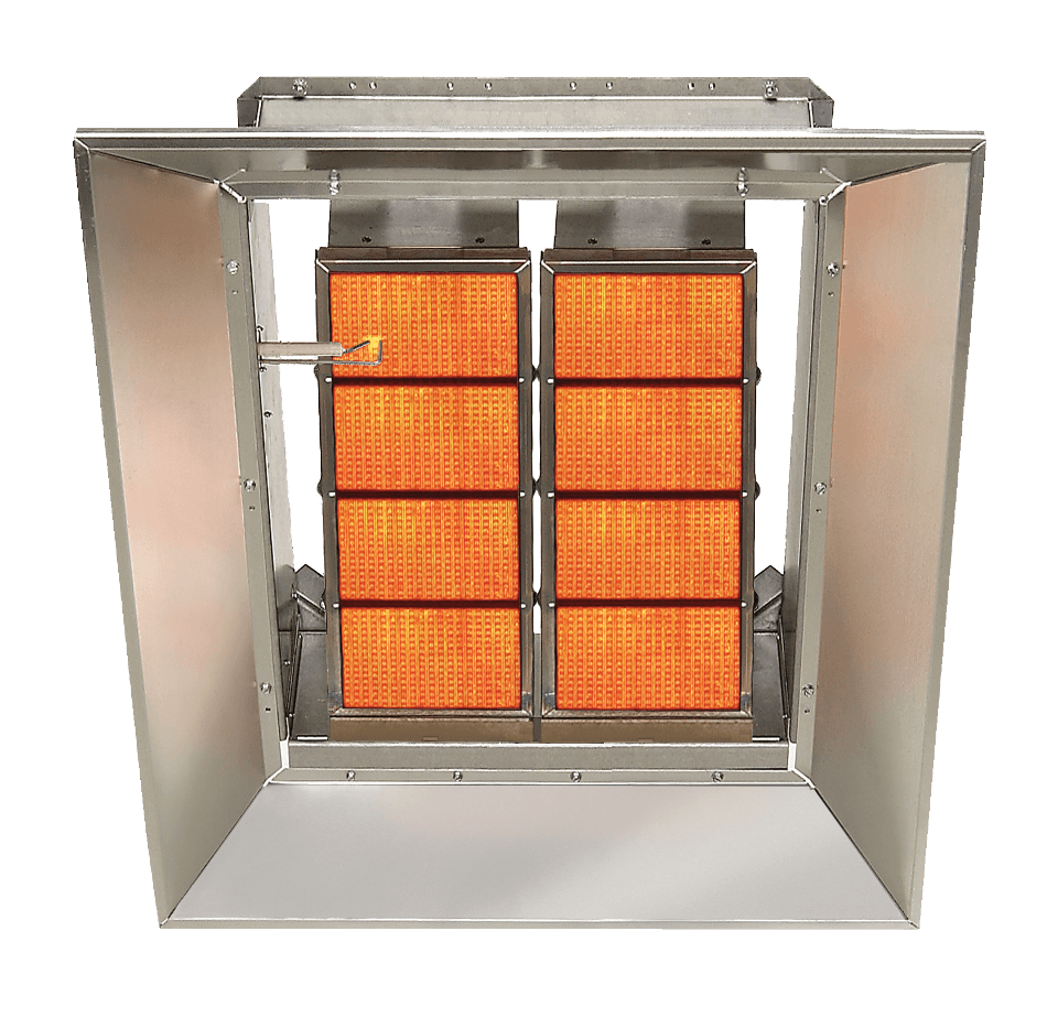 RBD commercial high intensity infrared unit heater_top view